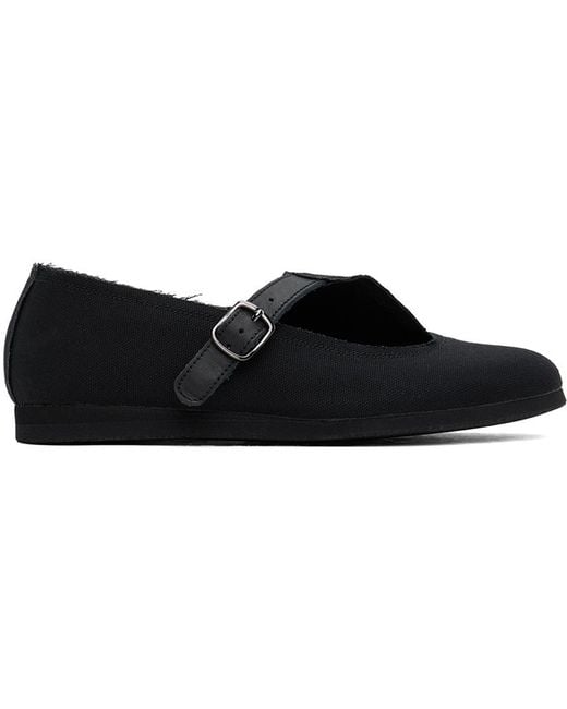 Yohji Yamamoto Black Oxford Mary Jane Ballerina Flats