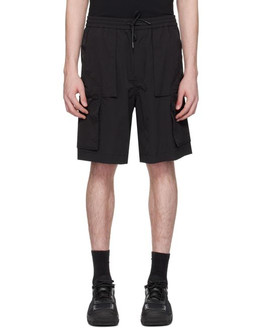Juun.J Black Zip Shorts for men