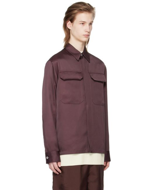 Chemise mauve à poches à rabat Jil Sander pour homme en coloris Purple
