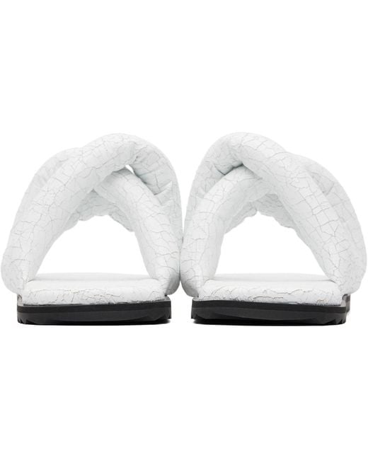 Yume Yume White Tyre Slides for men