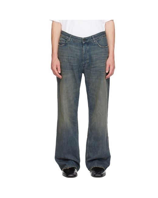 Balenciaga Gray Relaxed Fit Jeans for men