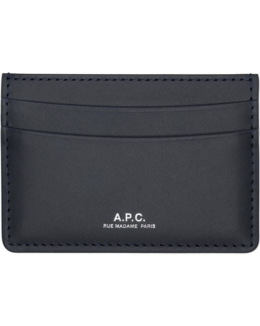 A.P.C. Black Andre Card Holder for men