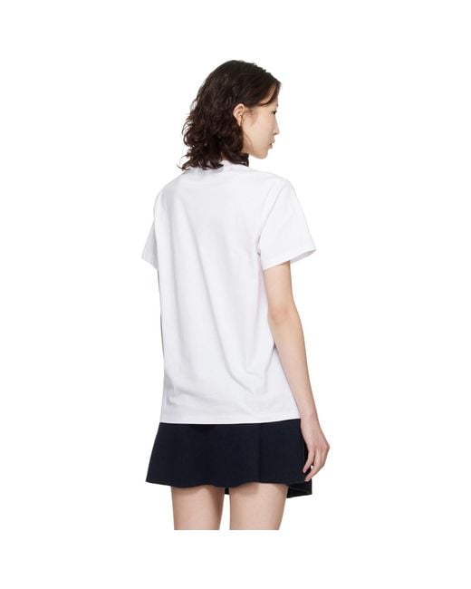 Ganni White Western Boot Print T-Shirt