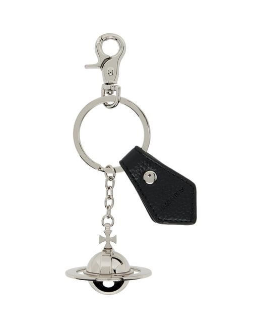 Vivienne Westwood Black 3D Orb Keychain for men
