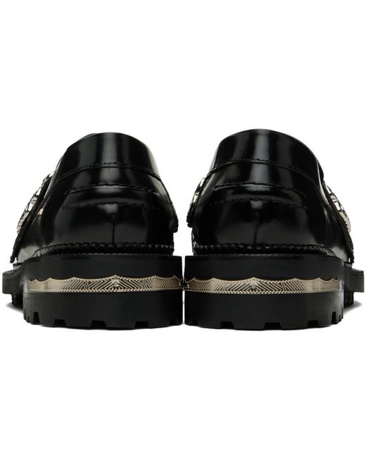 Toga Black Chain Link Loafers