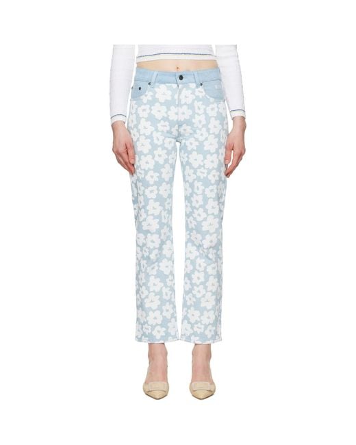 MSGM Black Printed Jeans