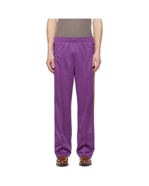 Needles Purple Poly Smooth Track Pants for men