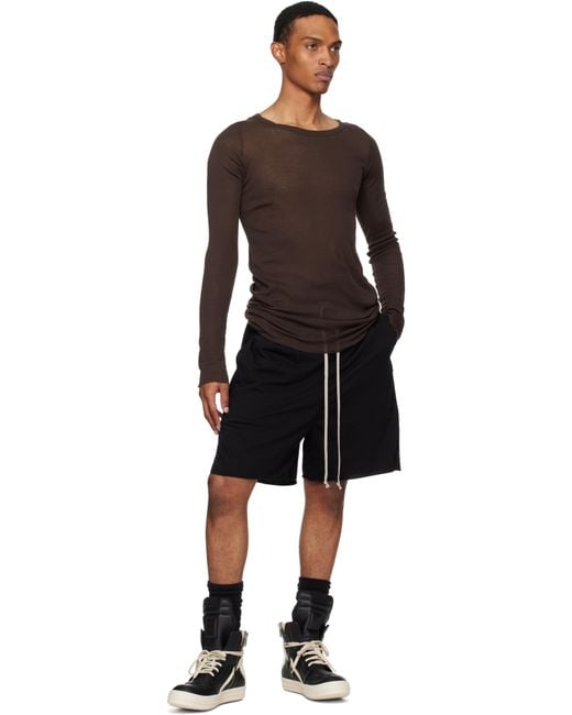 Rick Owens Black Concordians Boxers Shorts for men