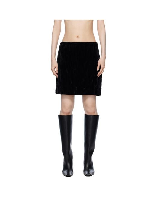 Holzweiler Black Cygnet Velvet Miniskirt