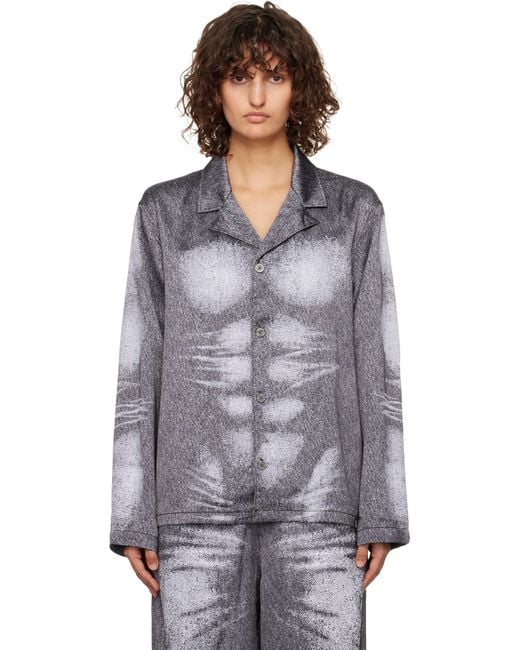 DIESEL Savage X Fentyエディション ブラック Stains & Trompe パジャマトップス Multicolor