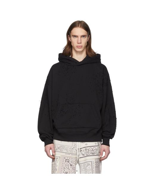 Amiri Black Oversized Shotgun Hoodie for Men | Lyst