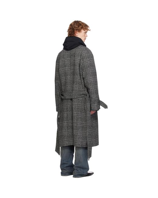 Balenciaga Black Raglan Coat for men