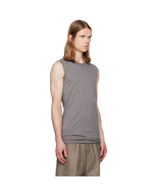 Rick Owens Gray Tower Basic Sl Tank Top for men