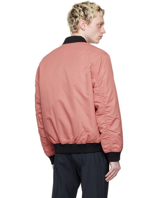 HUGO Multicolor Pink Water-repellent Bomber Jacket for men
