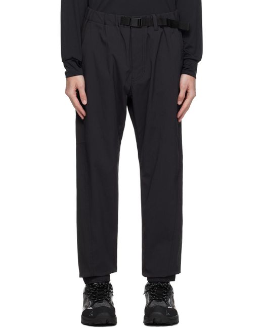 Goldwin Black Win Belted Trousers for men