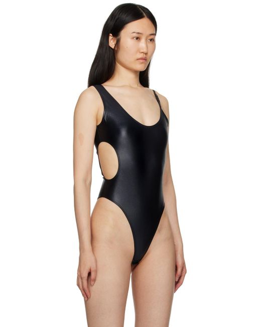 Versace Black Asymmetric Bodysuit