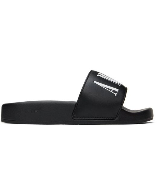 Amiri キッズ｜ブラック ラバー プールスライド Black