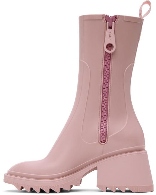 Chloé Pink Betty Rain Boot