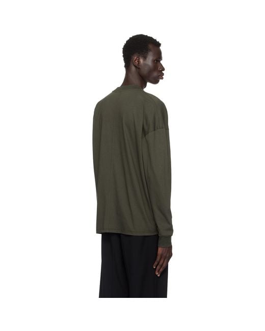 The Row Black Mock-Neck Drago Cotton Jersey T-Shirt for men