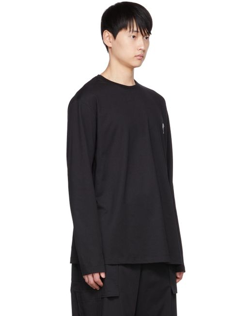 Wooyoungmi Black Embroide Long-sleeve T-shirt for men