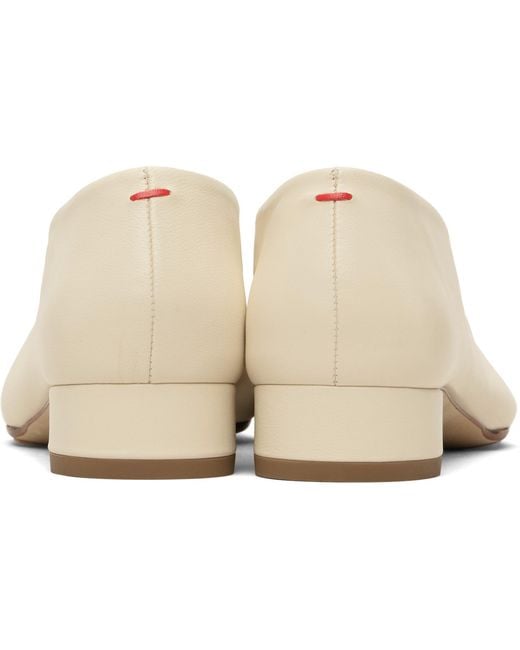 Aeyde Natural Off- Delia Low-Heeled Ballet Heels