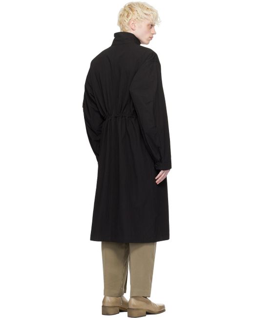 メンズ LE17SEPTEMBRE スタンドカラー コート Black
