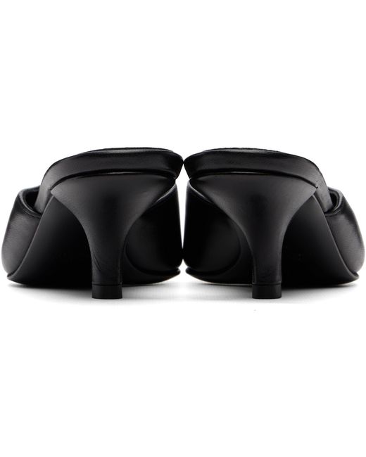 Totême  Black Sharp Nappa Mule Heels
