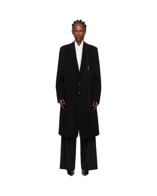 Ann Demeulemeester Black Viv High Comfort Tailored Coat