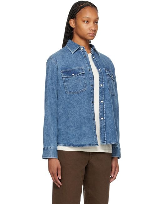 Stussy Blue Western Denim Shirt