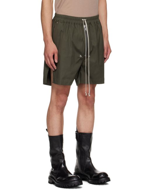 メンズ Rick Owens カーキ Concordians Bela ボクサー ショートパンツ Green