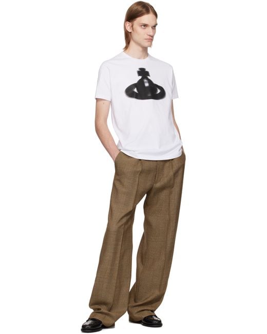 Vivienne Westwood White Halftone Orb Classic T-shirt for men