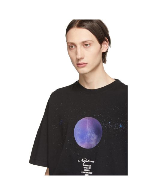 メンズ Vetements ブラック Neptune Planet Number T シャツ ブラック 