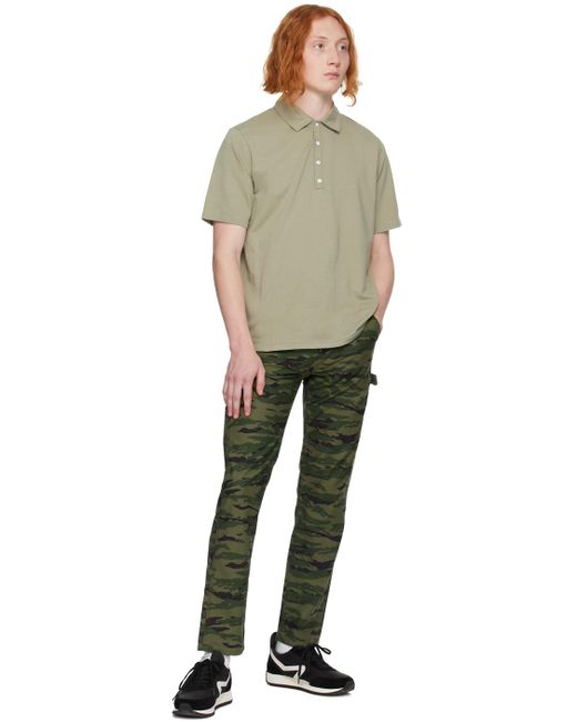 Rag & Bone Green Khaki Fit 4 Carpenter Trousers for men