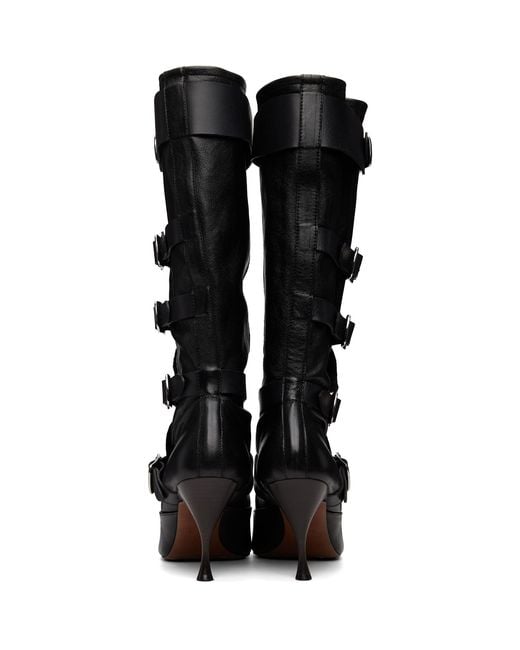 Vivienne Westwood Black Treasure Tall Boots