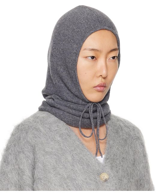 Passe-montagne jackie gris Lisa Yang en coloris Gray
