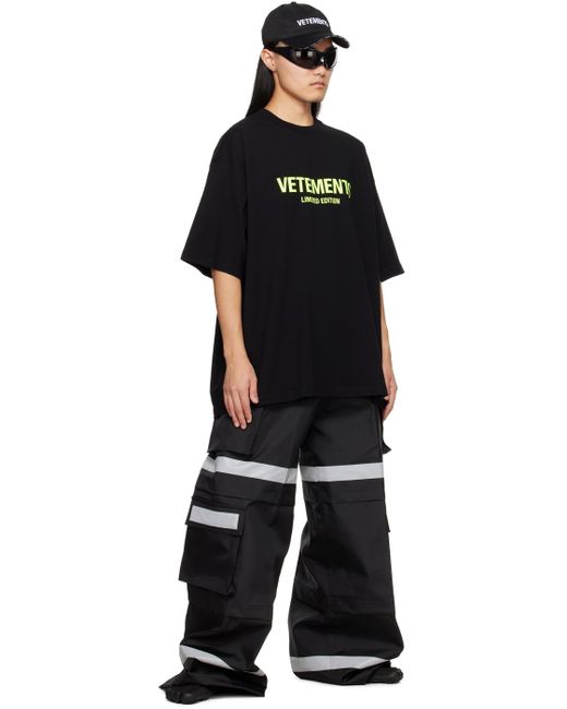 Vetements Black 'limited Edition' T-shirt for men