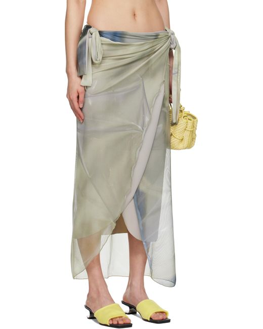Jupe Longue De Style Malong Drapée Verte À Motif De Bâches Serapis en coloris Multicolor