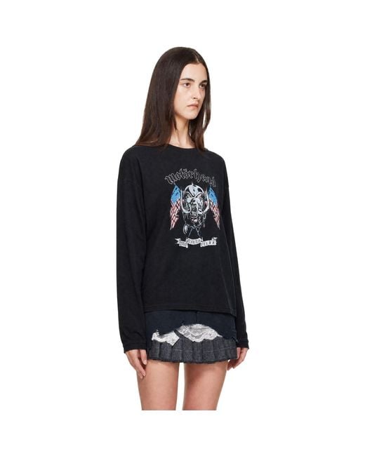 Vetements Black Motorhead Edition Flag Longsleeve T-Shirt