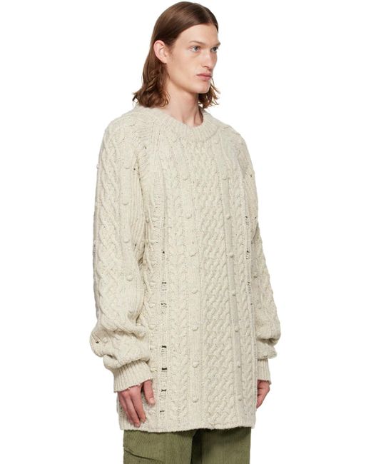 ANDERSSON BELL Natural Long Sweater for men