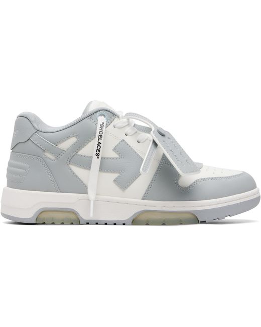 Off-White c/o Virgil Abloh Gray Out Of Office Calf Leather Sneakers for men