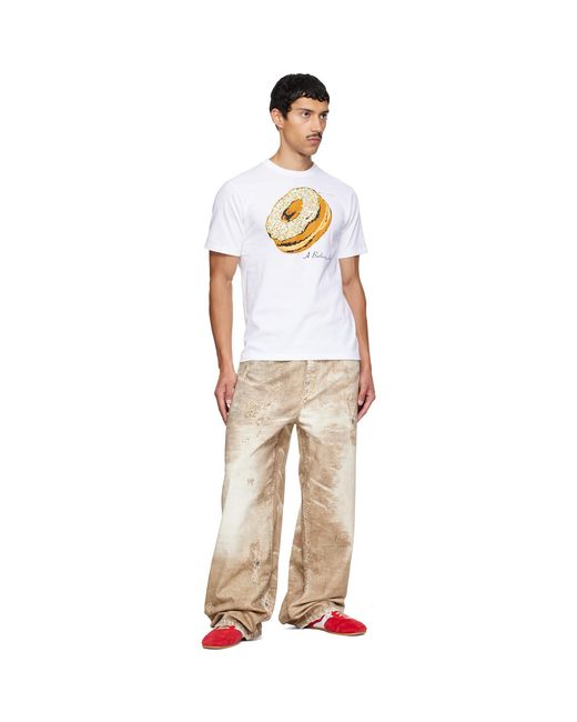 A Bathing Ape White Classic Donut T-Shirt for men