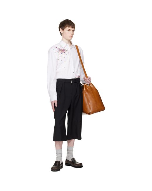 Dries Van Noten Wool Mohair Shorts in Black for Men | Lyst UK
