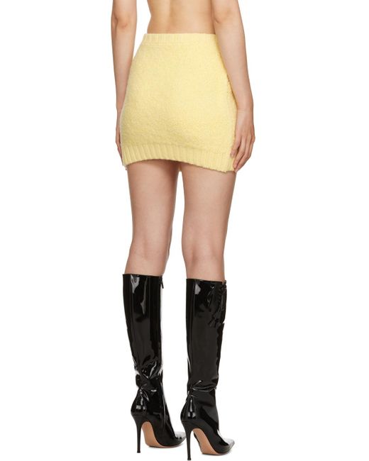 Gcds Multicolor Yellow Hairy Mini Skirt