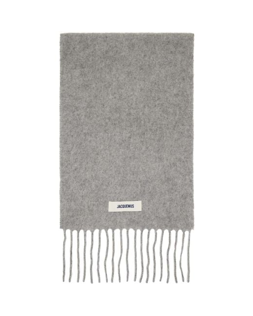 Jacquemus Gray 'The Carro' Scarf