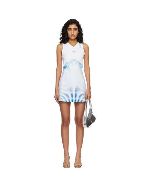 Casablanca Black Tennis Printed Racer Minidress