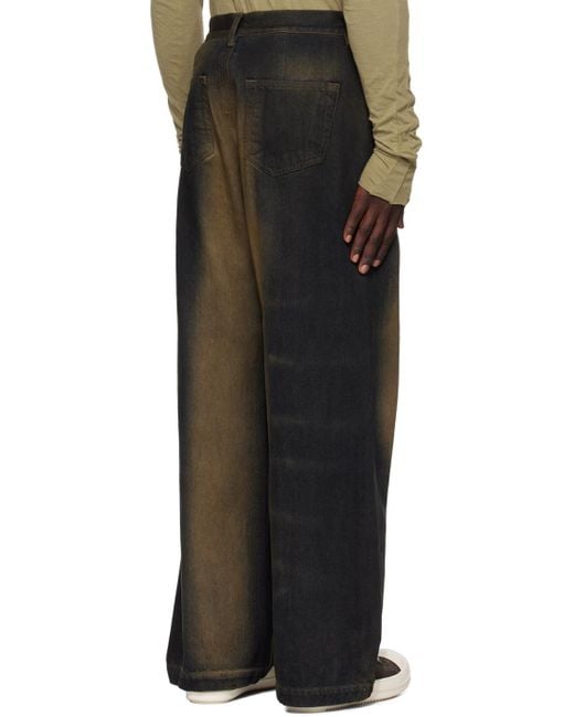 Rick Owens Black Indigo & Brown Geth Jeans for men