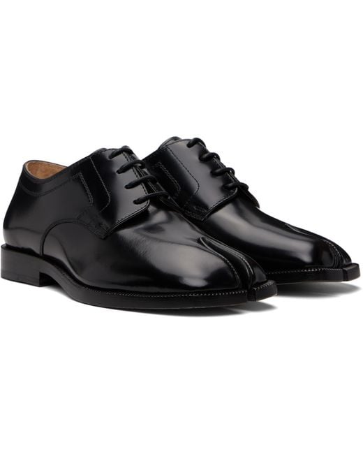 Maison Margiela Black Tabi Lace-Up Derbys