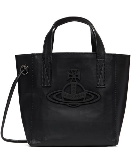 Vivienne Westwood Black Leather Sarah Small Tote for men