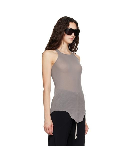 Rick Owens Purple Tower Basic Rib Tank Top