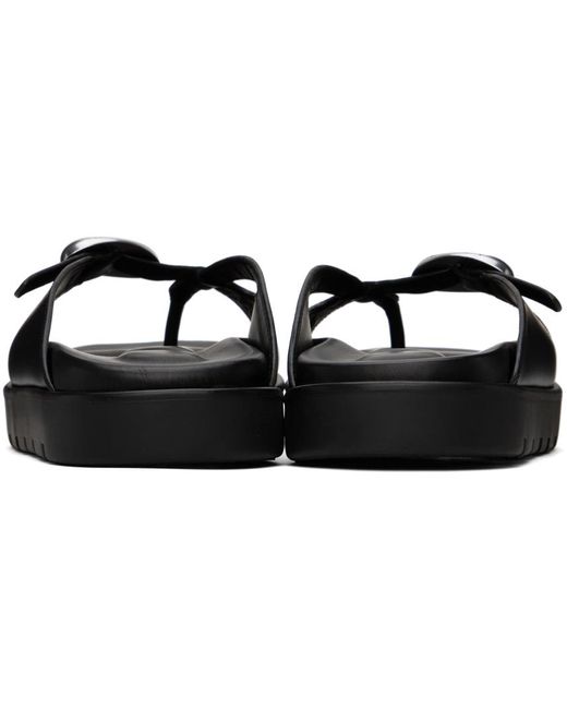 Sandales noires en cuir à ferrure en forme de dome Alexander Wang en coloris Black